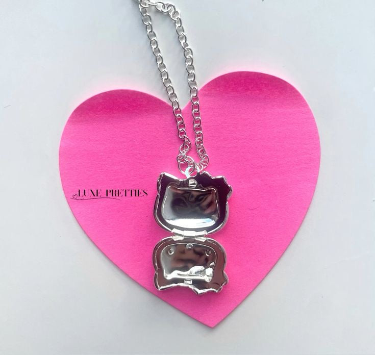 Hello kitty photo necklace