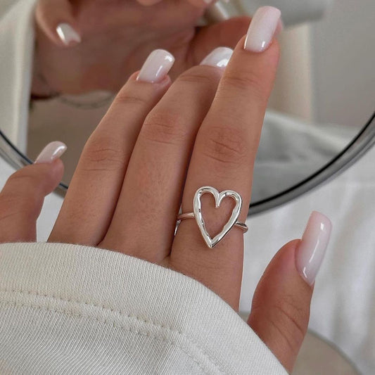 Silver heart ring 926