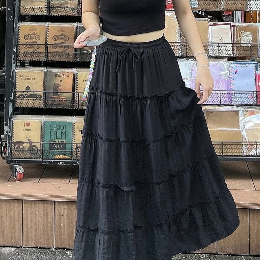 Long black skirt